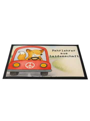 Mr. & Mrs. Panda Bodenvorleger Fahrlehrer Leidenschaft Design mi... in Weiß