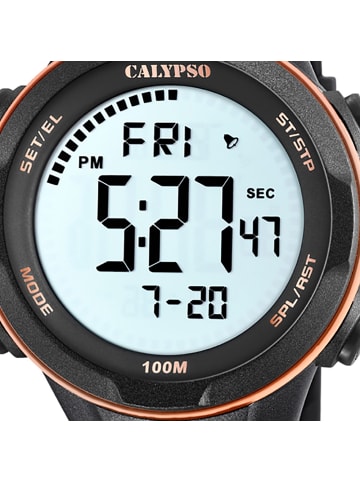 Calypso Digital-Armbanduhr Calypso Digital schwarz extra groß (ca. 46mm)