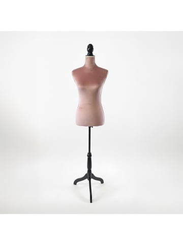 relaxdays Schneiderpuppe in Altrosa/ Schwarz