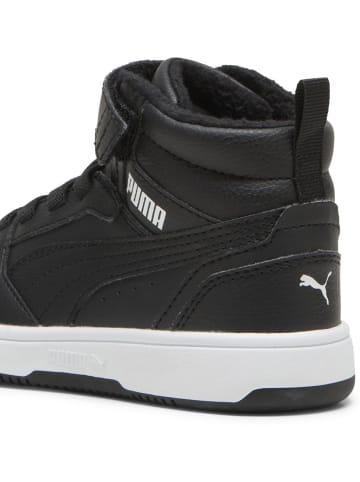 Puma Kinder Sneaker "Rebound V6 Mid WTR AC+ PS" in Schwarz