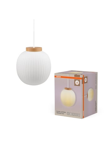 Osram Decor Glass Lantern Pendelleuchte E27 Holz 310mm