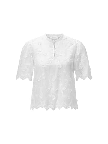 Rich & Royal Mat Mix Bluse Broderie Anglaise in white