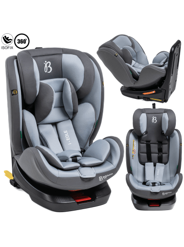 BeBelissimo Kindersitz I-SIZE 40-150 cm, 360, Kinderautositz - Eole in Grau