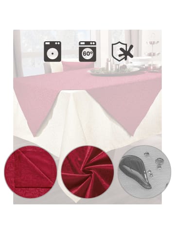 Erwin Müller Jacquard, Baumwollmischung, Gewebt Tischläufer Hamm in rubin