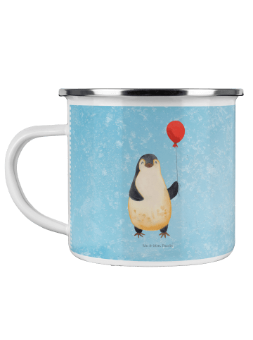 Mr. & Mrs. Panda Teetasse Pinguin Luftballon ohne Spruch in Eisblau