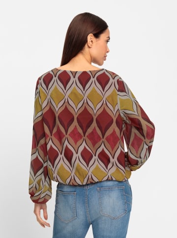 Heine Druckbluse in terra-ocker-bedruckt