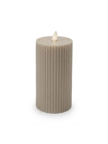 relaxdays 4 x LED Kerzen in Champagner - (H)17,5 x Ø 8 cm