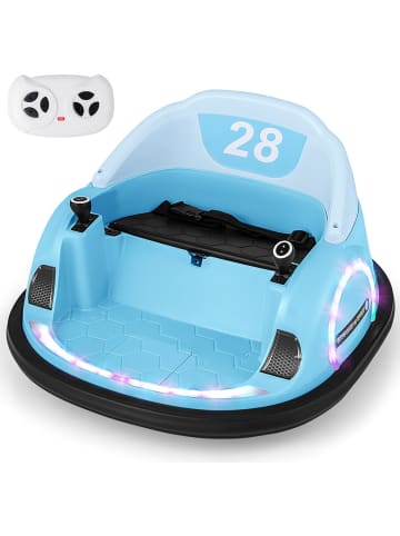 COSTWAY 12V Autoscooter Kinder mit Fernbedienung in Hellblau