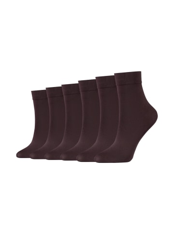 camano Socken 6er Pack fine 3D premium 40 Denier in mocca