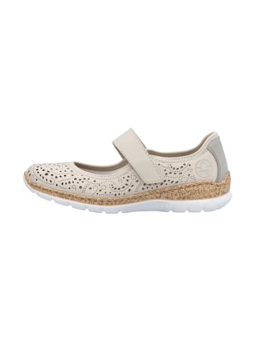 rieker Alabama Ballerinas mit Klettverschluss Beige