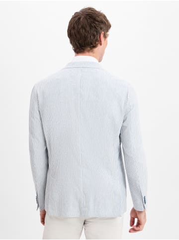 Nils Sundström Sakko mit Leinenanteil Marcello in hellblau weiß