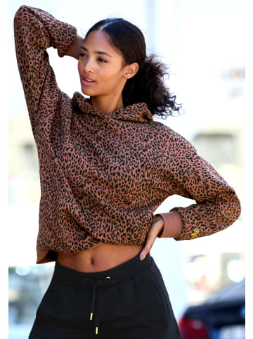 Buffalo Kapuzenpullover in braun leo