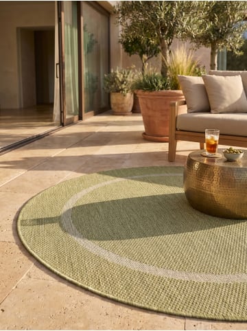 KADIMA DESIGN Teppich Outdoor Waschbar Einfarbig ALSTER Strapazierfähig OEKO-TEX in Grün