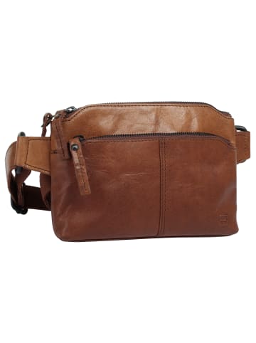 SPIKES & SPARROW Gürteltasche echt Leder in cognac