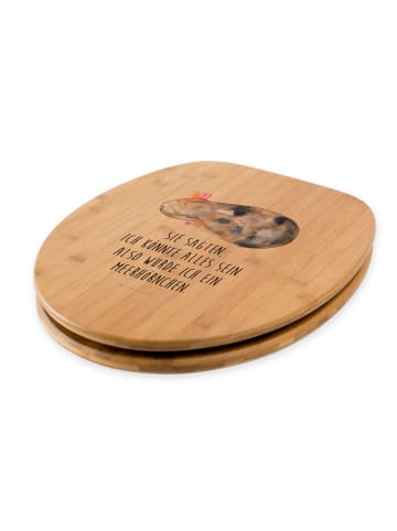 Mr. & Mrs. Panda WC Sitz Einhorn Meerschweinchen mit Spruch in Braun
