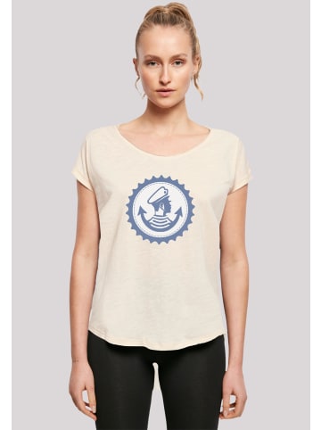 F4NT4STIC Long Cut T-Shirt Knut und Jan Hamburg with Ladies Long Slub Tee in Whitesand