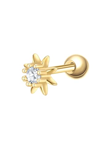 Glanzstücke München Ohrringe Blume aus Sterling Silber mit Zirkonia in gelbgold