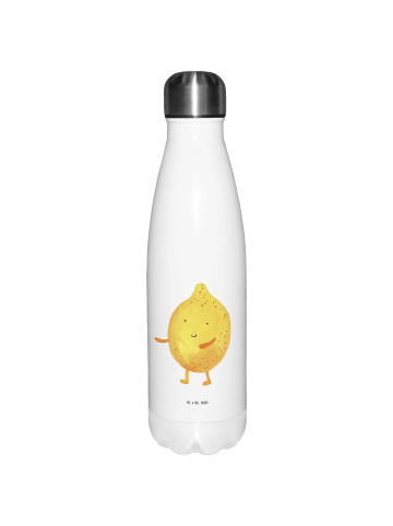 Mr. & Mrs. Panda Thermosflasche Beste Freunde Zitrone ohne Spruch in Weiß
