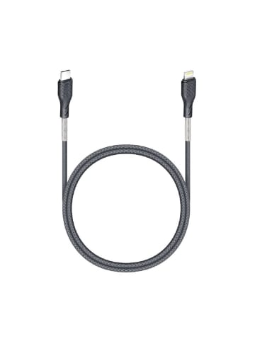 COFI 1453 Carbon Ladekabel Typ C zu iPhone-Anschluss Power Delivery in Schwarz