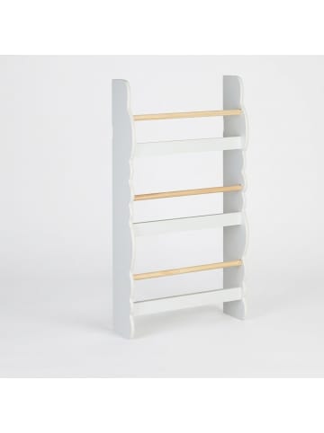 relaxdays Bücherregal "Wolke" in Weiß/ Natur - (B)42,5 x (H)80 x (T)14 cm