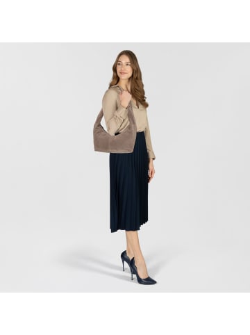 LIEBESKIND BERLIN Bo Schultertasche Leder 35 cm in neutral grey