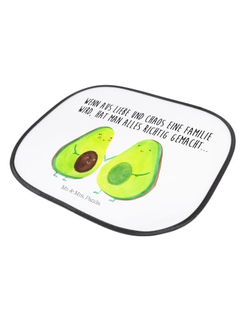 Mr. & Mrs. Panda Sonnenschutz Auto Avocado Pärchen mit Spruch in Weiß