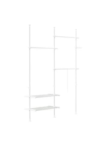SoBuy Kleiderständer in Mattweiß - (W) 42 x (H) 295 x (L) 113 cm