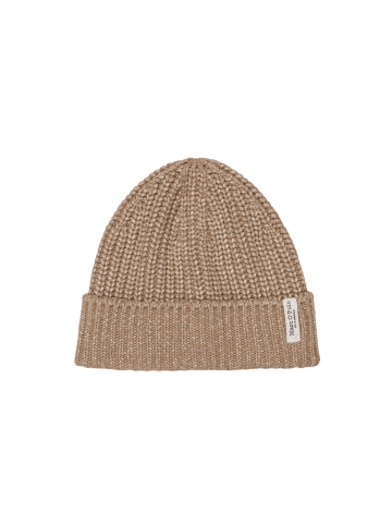 Marc O'Polo Strickmütze aus Bio-Baumwolle und recyceltem Polyester in Earthy Taupe