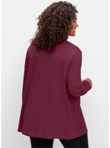 sheego Rollkragenshirt in bordeaux