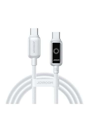 COFI 1453 Joyroom S-A55 StarFlight 100W USB-C auf USB-C Kabel 1,2 m Weiß in Weiß
