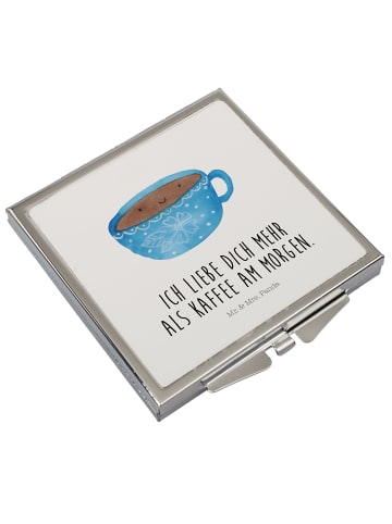 Mr. & Mrs. Panda Schminkspiegel Kaffee Tasse mit Spruch in Weiß