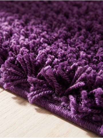 KADIMA DESIGN Teppich Hochflor Shaggy Waschbar Einfarbig RHEIN Strapazierfähig in Violett