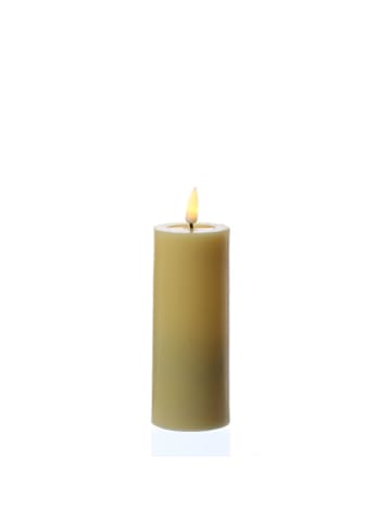 Deluxe Homeart LED Kerze Mia Echtwachs flackernd H: 12,5cm D: 5cm in gelb