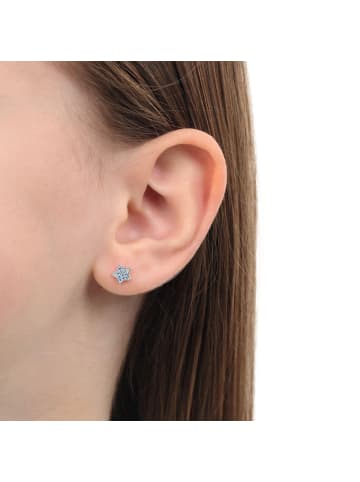 Amor Ohrstecker Silber 925, rhodiniert in Blau