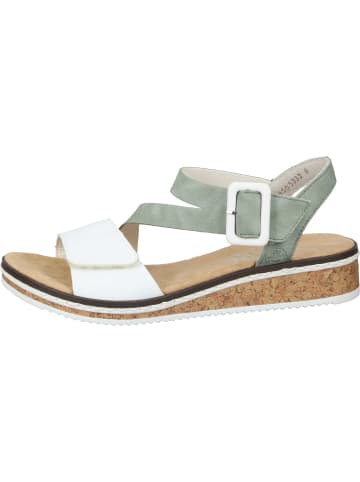 rieker Klassische Sandaletten, Komfort-Sandalen in weiss/mint