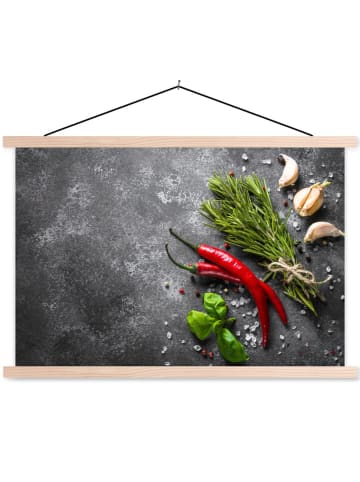 MuchoWow Lehrtafel / Wandbehang Grau