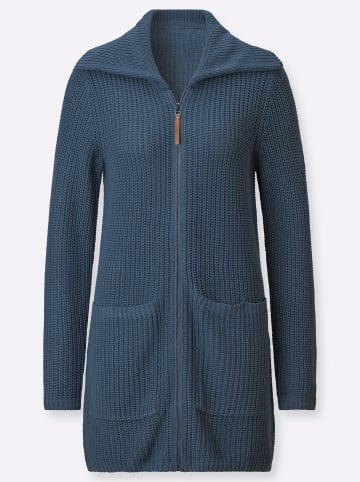 WITT WEIDEN Long-Strickjacke in rauchblau