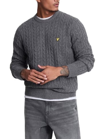 Lyle & Scott Strickpullover in Schwarz meliert