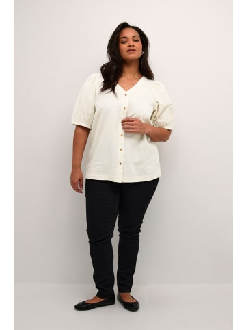 KAFFE curve Kurzarm-Bluse KCvicca in Turtledove