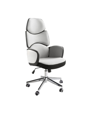 Angel Cerdá Büro-Drehstuhl 4142 in Grau / Weiß / Stahl – (B)64 x (H)69 x (T)118 cm