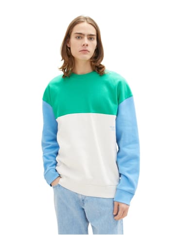 TOM TAILOR Denim Sweatshirt COLORBLOCK in Mehrfarbig