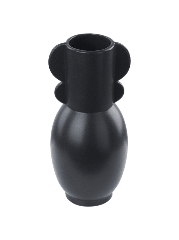 Beliani Blumenvase MYTILENE in Schwarz - (W) 14 x (H) 29 x (L) 14 cm