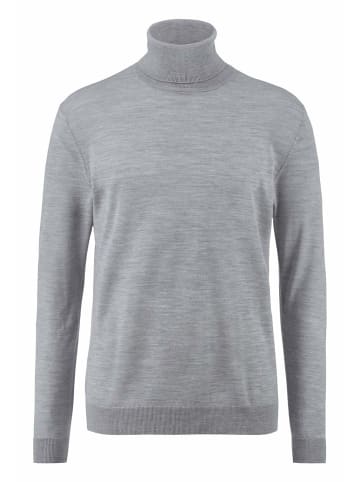Hessnatur Strick Rollkragen Pullover in hellgrau
