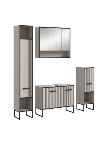 ebuy24 Badmöbelset Bagno (4-teilig) Grau 170 x 36 cm