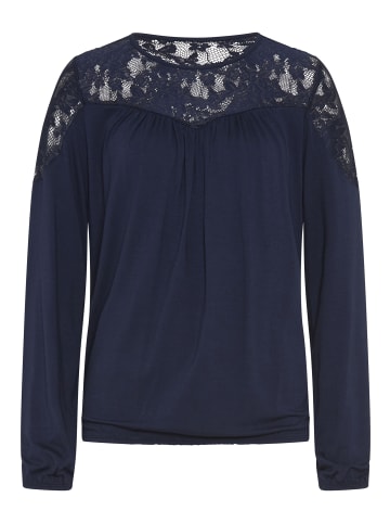 Laura Scott Spitzenshirt in marine