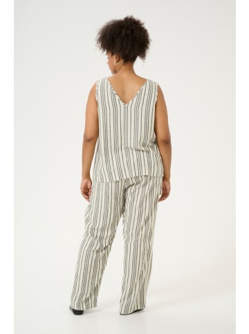 KAFFE curve Bluse ärmellos KCmille Regular fit in Moonstruck / Black Stripe