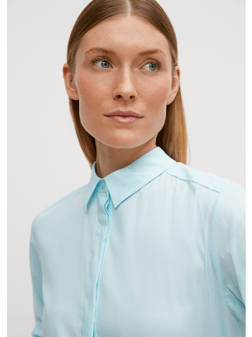 comma Bluse langarm in Blau