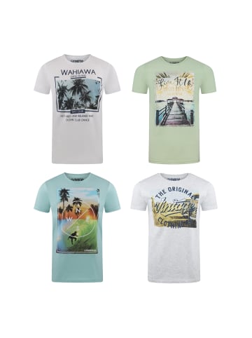 riverso  T-Shirt RIVLukas 4er Pack in Mehrfarbig