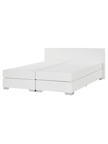 Beliani 5-tlg Doppelbett PRESIDENT in Weiß/Silber