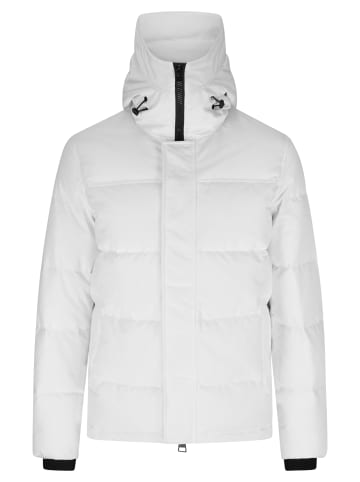 CASH-MERE.CH Daunenparka mit Kapuze und Kaschmirfutter in Weiss
